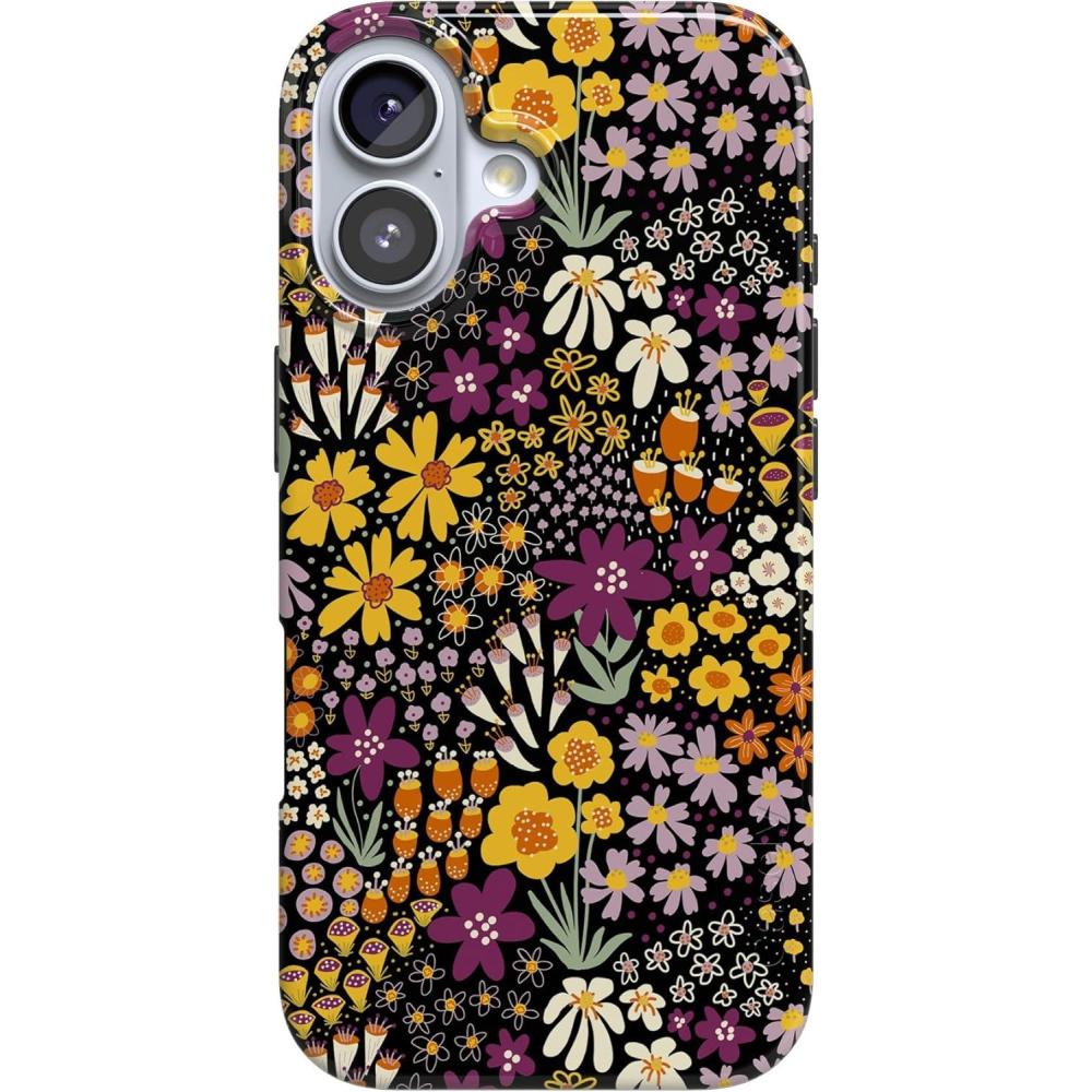 imageCasely iPhone 17 Case  Moody Monochrome  Bordeaux Rose  Compatible with MagSafe  Classic Ultra Thin DesignFalling for You  Plum Floral