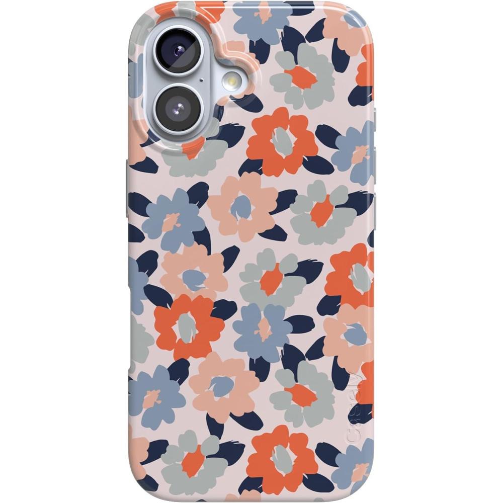 imageCasely iPhone 17 Case  Moody Monochrome  Bordeaux Rose  Compatible with MagSafe  Classic Ultra Thin DesignField of Flowers  Pastel Floral