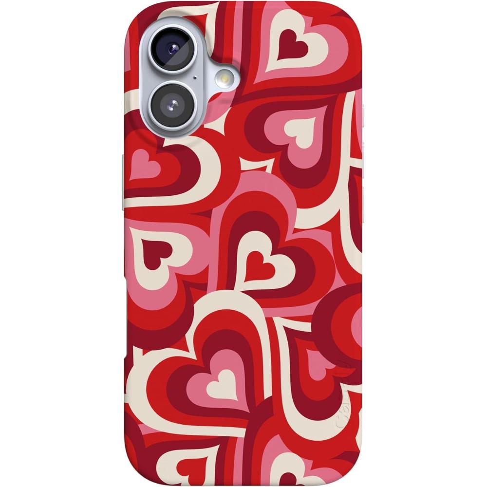 imageCasely iPhone 17 Case  Moody Monochrome  Bordeaux Rose  Compatible with MagSafe  Classic Ultra Thin DesignLove Song Remix  Ombre Hearts