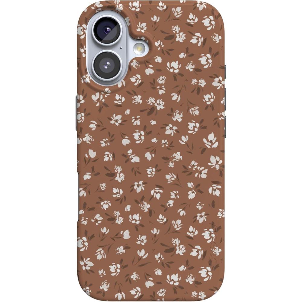 imageCasely iPhone 17 Case  Moody Monochrome  Bordeaux Rose  Compatible with MagSafe  Classic Ultra Thin DesignMocha Meadow  Tiny Flowers