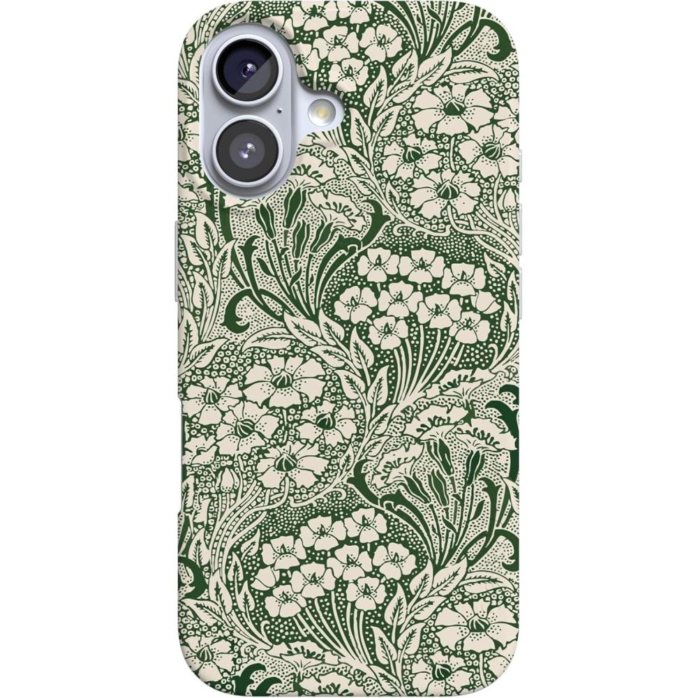 imageCasely iPhone 17 Case  Moody Monochrome  Bordeaux Rose  Compatible with MagSafe  Classic Ultra Thin DesignMystic Meadow  Green Gardens