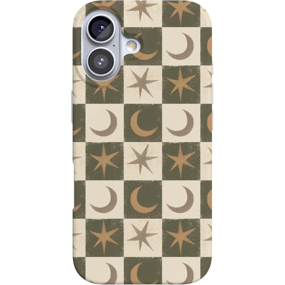 imageCasely iPhone 17 Case  Moody Monochrome  Bordeaux Rose  Compatible with MagSafe  Classic Ultra Thin DesignMystic Moonstar  Green Celestial