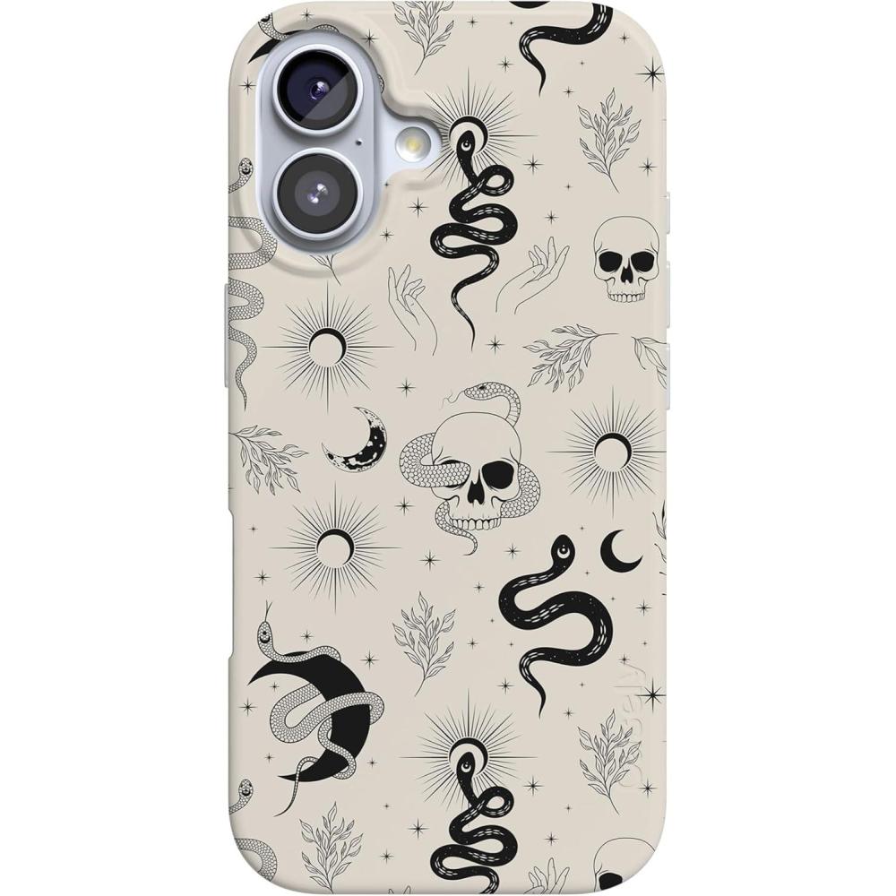 imageCasely iPhone 17 Case  Moody Monochrome  Bordeaux Rose  Compatible with MagSafe  Classic Ultra Thin DesignNo Further Explanation  Snakes  Skulls