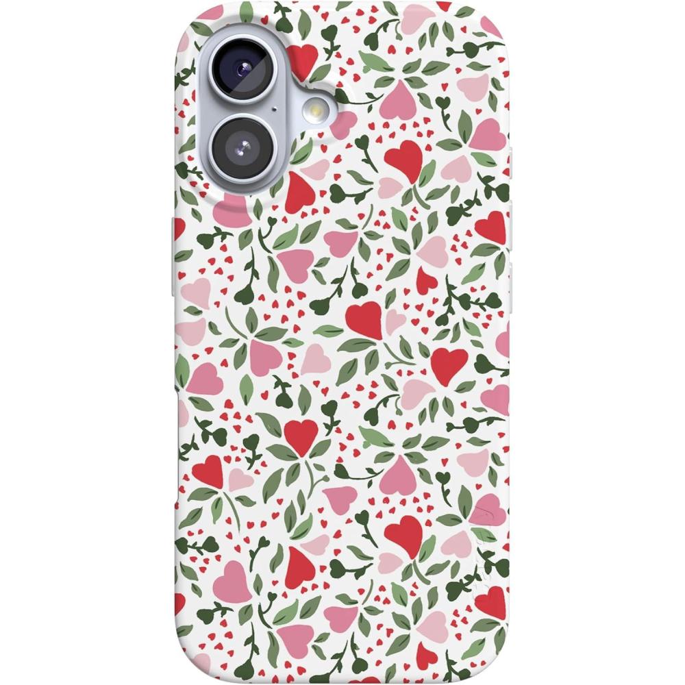 imageCasely iPhone 17 Case  Moody Monochrome  Bordeaux Rose  Compatible with MagSafe  Classic Ultra Thin DesignVines of Love  Floral Heart