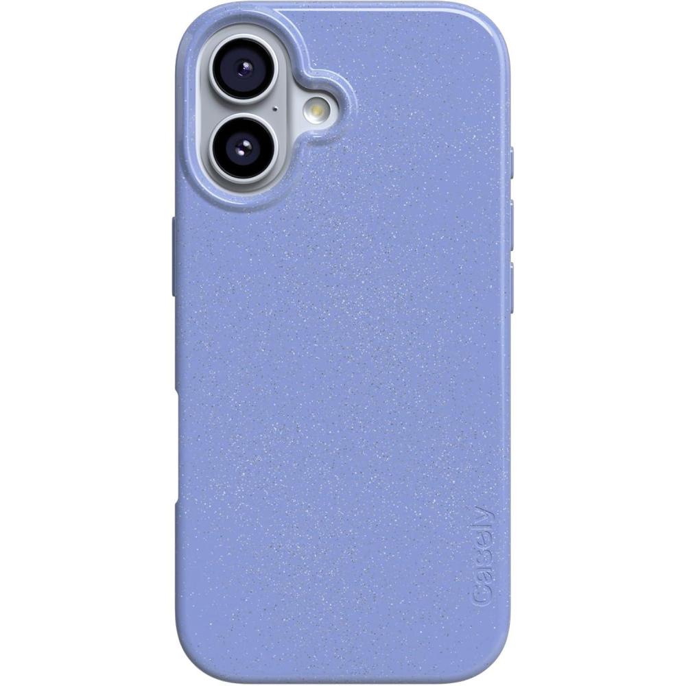 imageCasely iPhone 17 Case  Powder Pups  Dog Sled  Compatible with MagSafe  Classic Ultra Thin DesignFirst Light  Periwinkle Pastel Shimmer