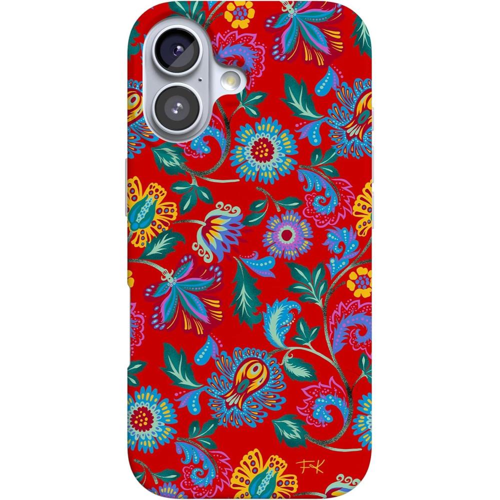 imageCasely iPhone 17 Case  Powder Pups  Dog Sled  Compatible with MagSafe  Classic Ultra Thin DesignPainted Flowers  Frida Kahlo Floral