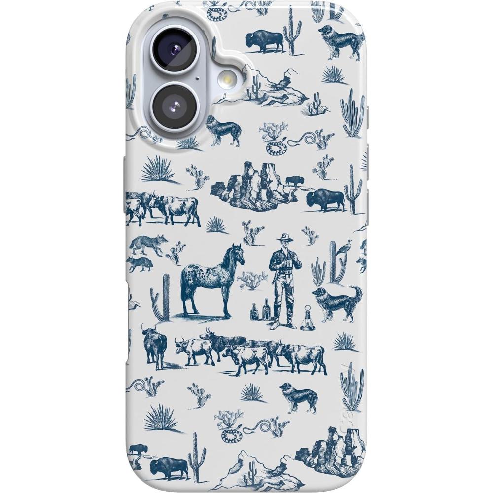 imageCasely iPhone 17 Case  Powder Pups  Dog Sled  Compatible with MagSafe  Classic Ultra Thin DesignWild West Adventure  Desert