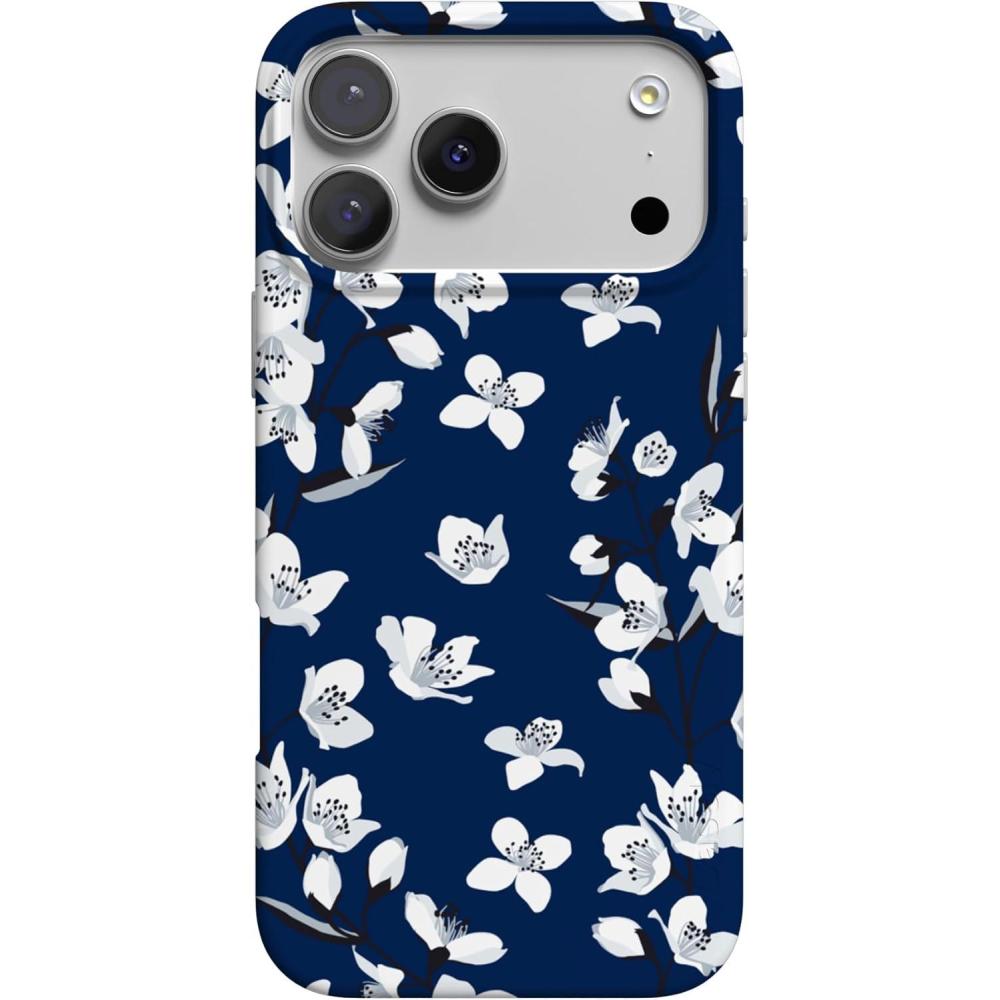 imageCasely iPhone 17 Pro Case  Chalet All Day  Winter Village  Compatible with MagSafe  Classic Ultra Thin DesignFloral Forest  Navy Cherry Blossom Floral