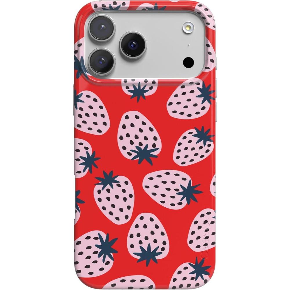 imageCasely iPhone 17 Pro Case  Chalet All Day  Winter Village  Compatible with MagSafe  Classic Ultra Thin DesignId Pick You  Red Strawberry