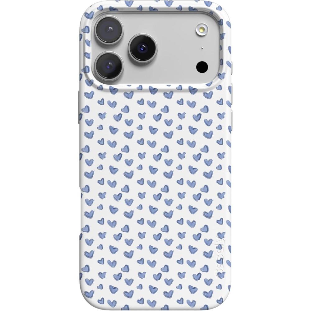 imageCasely iPhone 17 Pro Case  Chalet All Day  Winter Village  Compatible with MagSafe  Classic Ultra Thin DesignLovebug  Blue Hearts