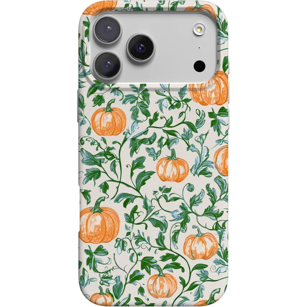 imageCasely iPhone 17 Pro Case  Chalet All Day  Winter Village  Compatible with MagSafe  Classic Ultra Thin DesignPumpkin Patch  Green Vines