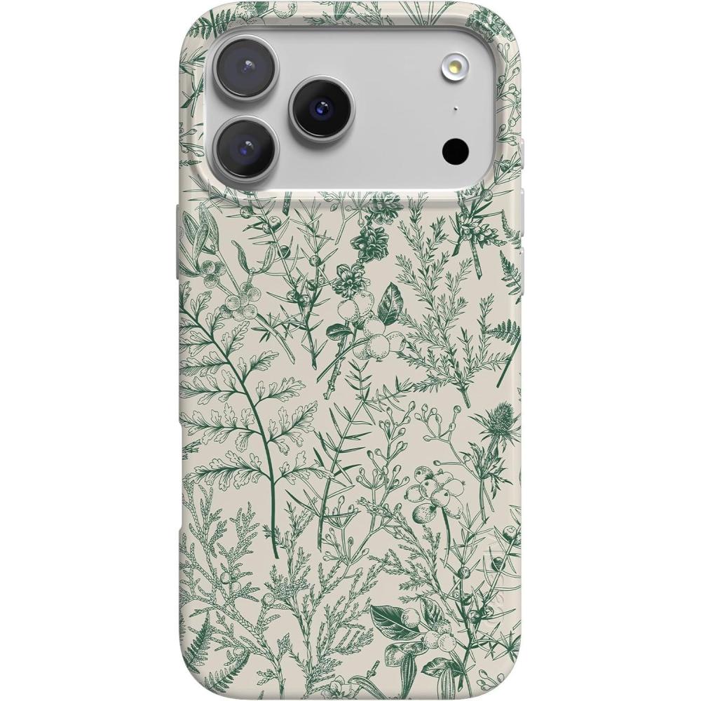 imageCasely iPhone 17 Pro Case  Chalet All Day  Winter Village  Compatible with MagSafe  Classic Ultra Thin DesignSage Garden  Green Floral