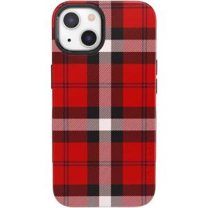 Casely iPhone 13 Case | Compatible with MagSafe | As if! Red Plaid case