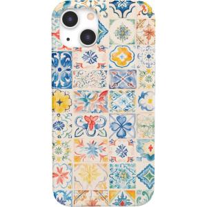 Casely iPhone 13 Case | Moody Monochrome | Twilight Flora | Compatible with MagSafe | Classic Ultra Thin Design(Tuscan Tiles | Dolce Vita)