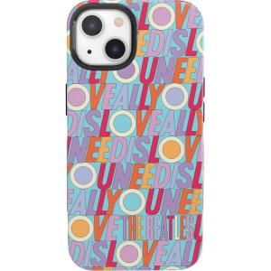 Casely iPhone 13 Case | Twilight Flora | Moody Monochrome | Bold Protective Design | Compatible with MagSafe(02 Beatles | All You Need Is Love)