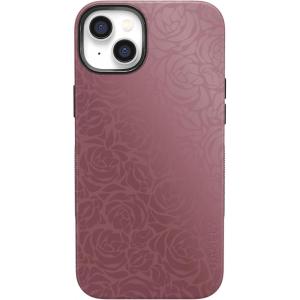 Casely iPhone 13 Case | Twilight Flora | Moody Monochrome | Bold Protective Design | Compatible with MagSafe(Bordeaux Rose | Moody Monochrome)