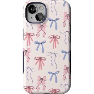Casely iPhone 13 Case | Twilight Flora | Moody Monochrome | Bold Protective Design | Compatible with MagSafe(Coquette Girlie | Pastel Bows)