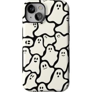 Casely iPhone 13 Case | Twilight Flora | Moody Monochrome | Bold Protective Design | Compatible with MagSafe(Don’t Ghost Me | Halloween)