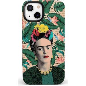 Casely iPhone 13 Case | Twilight Flora | Moody Monochrome | Bold Protective Design | Compatible with MagSafe(Frida Kahlo | Find Your Muse | Portrait Floral)