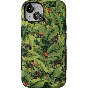 Casely iPhone 13 Case | Twilight Flora | Moody Monochrome | Bold Protective Design | Compatible with MagSafe(Frida Kahlo | Sneaky Monkeys | Jungle Floral)