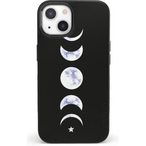 Casely iPhone 13 Case | Twilight Flora | Moody Monochrome | Bold Protective Design | Compatible with MagSafe(It’s Just a Phase | Marble Moon)