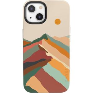 Casely iPhone 13 Case | Twilight Flora | Moody Monochrome | Bold Protective Design | Compatible with MagSafe(Magic Mountain | Colorblock)
