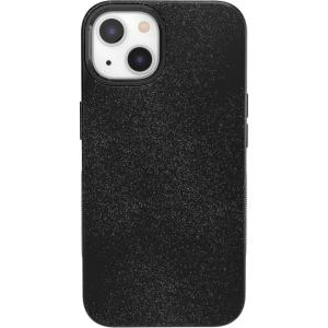 Casely iPhone 13 Case | Twilight Flora | Moody Monochrome | Bold Protective Design | Compatible with MagSafe(Midnight Onyx | Black Shimmer)
