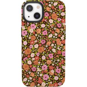 Casely iPhone 13 Case | Twilight Flora | Moody Monochrome | Bold Protective Design | Compatible with MagSafe(Rustic Roses | Boho Bouquet)