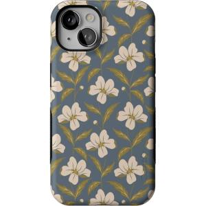 Casely iPhone 13 Case | Twilight Flora | Moody Monochrome | Bold Protective Design | Compatible with MagSafe(The Boyfriend Collection | Lei’d Back)