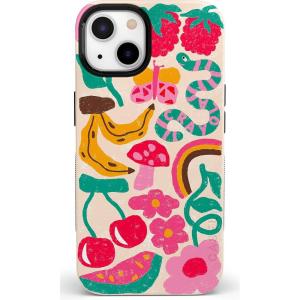 Casely iPhone 14 Case | Blue Stripes | Sunday Best | Bold Protective Design | Compatible with MagSafe(Doodle Bug | Crayola Crayon Case)