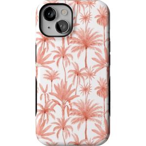 Casely iPhone 14 Case | Blue Stripes | Sunday Best | Bold Protective Design | Compatible with MagSafe(Perfect Paradise | Tropical Palm Tree Floral)