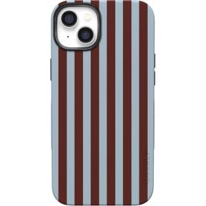 Casely iPhone 14 Case | Blue Stripes | Sunday Best | Bold Protective Design | Compatible with MagSafe(Sunday in Brooklyn | Chocolate Stripes)
