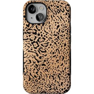 Casely iPhone 14 Case | Lovebug | Blue Hearts | Bold Protective Design | Compatible with MagSafe(Born to Be Wild | Jaguar Print)
