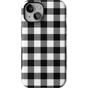 Casely iPhone 14 Case | Lovebug | Blue Hearts | Bold Protective Design | Compatible with MagSafe(Check Me Out | Checkerboard)