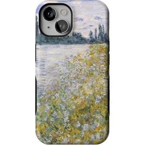 Casely iPhone 14 Case | Lovebug | Blue Hearts | Bold Protective Design | Compatible with MagSafe(Monet’s Summer Landscape | The Met Museum)