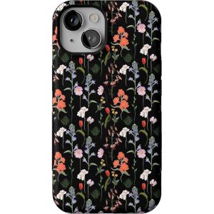 Casely iPhone 14 Case | Lovebug | Blue Hearts | Bold Protective Design | Compatible with MagSafe(Secret Garden | Mixed Floral)