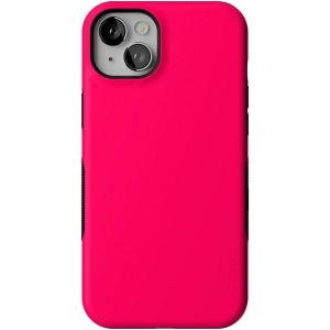 Casely iPhone 14 Case | Lovebug | Blue Hearts | Bold Protective Design | Compatible with MagSafe(Think Pink | Solid Neon Pink)