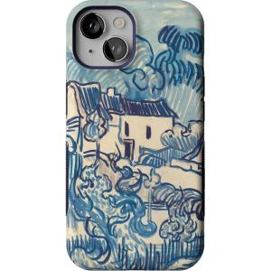 Casely iPhone 14 Case | Lovebug | Blue Hearts | Bold Protective Design | Compatible with MagSafe(Van Gogh | Landscape With Houses)