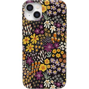 Casely iPhone 14 Case | Moody Monochrome | Bordeaux Rose | Compatible with MagSafe | Classic Ultra Thin Design(Falling for You | Plum Floral)