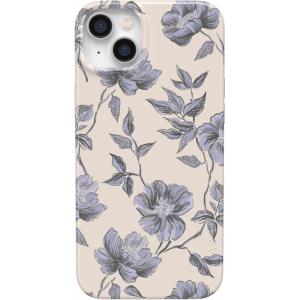 Casely iPhone 14 Case | Moody Monochrome | Bordeaux Rose | Compatible with MagSafe | Classic Ultra Thin Design(Ink & Iris | Vintage Floral)
