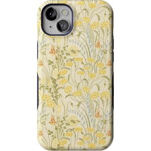 Casely iPhone 14 Case | Night Walk | The Beatles Abbey Road Dual Image | Bold Protective Design | MagSafe Compatible Design(Boho Blooms | Golden Floral)