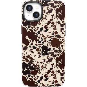 Casely iPhone 14 Case | Night Walk | The Beatles Abbey Road Dual Image | Bold Protective Design | MagSafe Compatible Design(Cowgirl Envy | Cow Print)