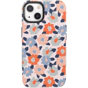 Casely iPhone 14 Case | Night Walk | The Beatles Abbey Road Dual Image | Bold Protective Design | MagSafe Compatible Design(Field of Flowers | Pastel Floral)