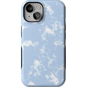 Casely iPhone 14 Case | Night Walk | The Beatles Abbey Road Dual Image | Bold Protective Design | MagSafe Compatible Design(Light Blue Skies | Marble Clouds)