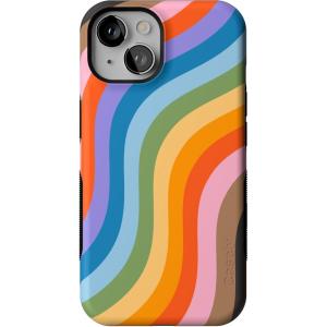 Casely iPhone 14 Case | Night Walk | The Beatles Abbey Road Dual Image | Bold Protective Design | MagSafe Compatible Design(Love for All | Rainbow Pride)