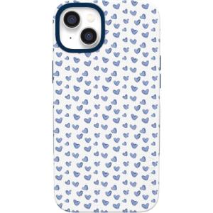 Casely iPhone 14 Case | Night Walk | The Beatles Abbey Road Dual Image | Bold Protective Design | MagSafe Compatible Design(Lovebug | Blue Hearts)