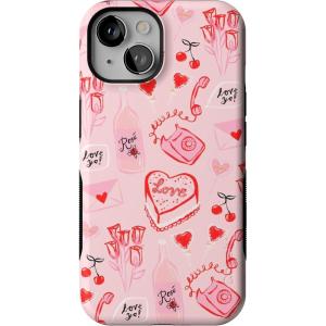 Casely iPhone 14 Case | Night Walk | The Beatles Abbey Road Dual Image | Bold Protective Design | MagSafe Compatible Design(That’s Amore | Valentine’s)