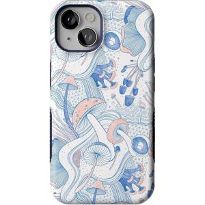 Casely iPhone 14 Case | Night Walk | The Beatles Abbey Road Dual Image | Bold Protective Design | MagSafe Compatible Design(The Fun Guy | Enchanted Forest Mushroom Floral)