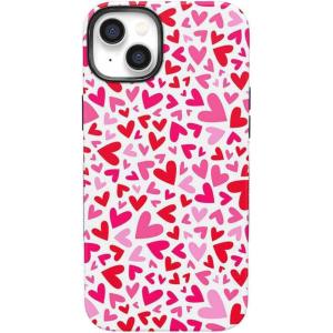Casely iPhone 14 Case | Night Walk | The Beatles Abbey Road Dual Image | Bold Protective Design | MagSafe Compatible Design(XOXO | Pink Candy Hearts)