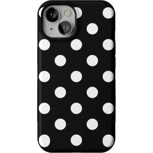 Casely iPhone 14 Case | You Can’t Catch Me | Gingerbread Man | Bold Protective Design | Compatible with MagSafe(Polka Dots | High Contrast Design)